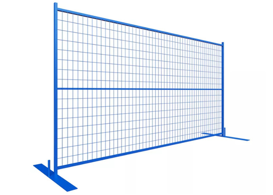야외인 푸른 캐나다 간이 공사 펜스 패널 60x150mm 표준 메쉬 크기