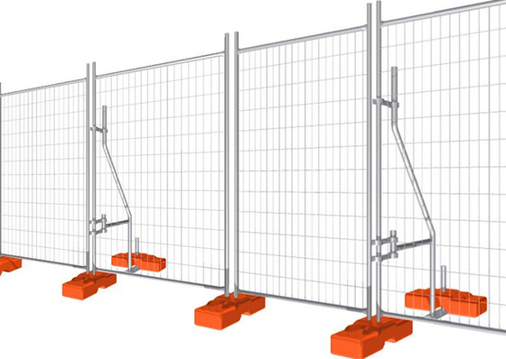 2.1x2.4m HDG 임시 건축 담 패널 60x150mm 이동할 수 있는 메시