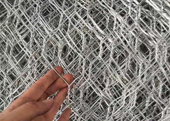OEM 100×120mm 뜨거운 담궈진 직류 전기를 통한 Gabion 상자 길쌈 메시 Bunnings